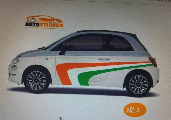 Fiat 500 cena 19900 przebieg: 165730, rok produkcji 2010 z Tykocin małe 352